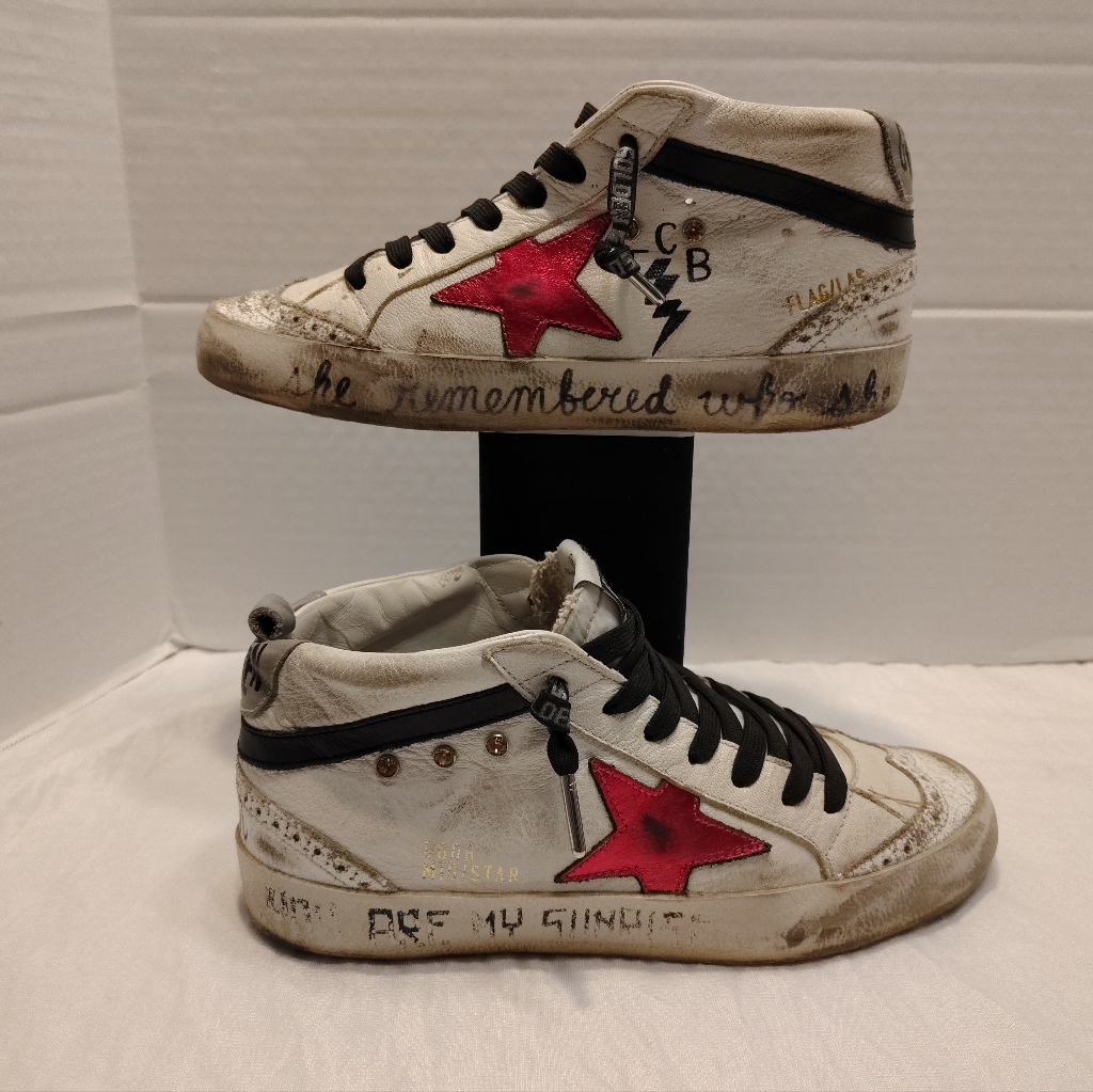Golden Goose Mid Star Women Sneakers Size # 6.5 Us